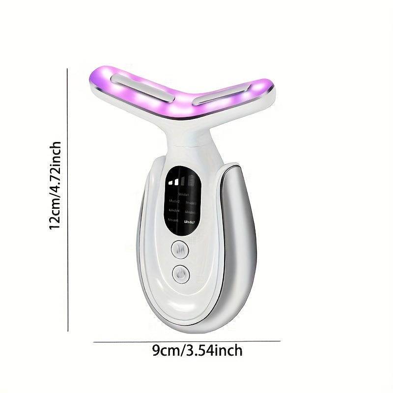 USB перезаряжаемый массажер для лица и шеи с 7 режимами, идеальный подарок для нее.