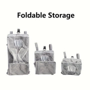 Сумка для хранения подгузников Lamroro — это универсальная водонепроницаемая сумка для путешествий с ремнями для коляски, предлагающая большую вместимость и легкость складывания.