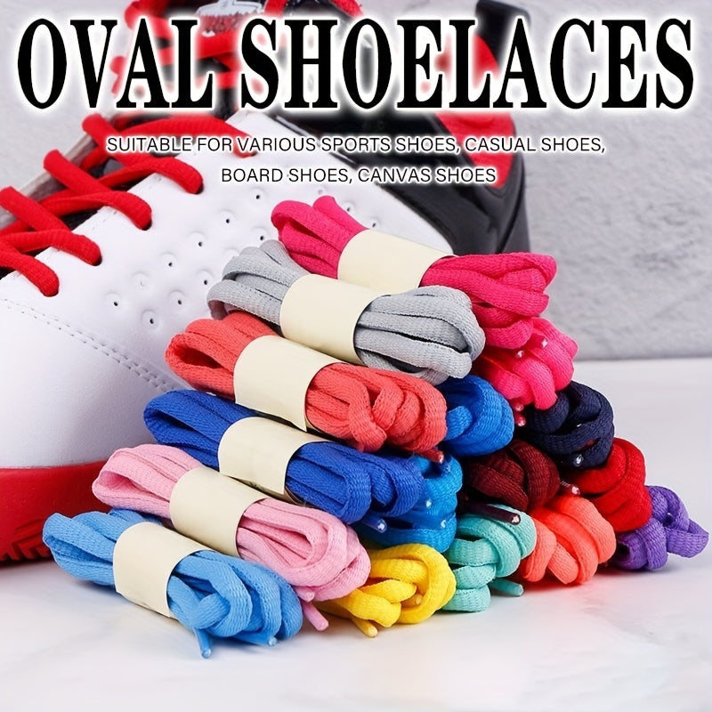 Unisex Polyester Canvas Shoe Laces for Casual and Sports Shoes, Rainbow