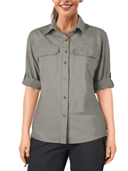 Women's Quick Dry Long Sleeve Shirt for Hiking Travel Plus Size
