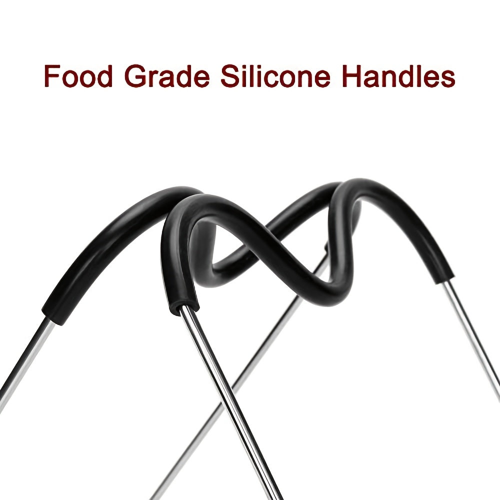 Qo'llari bilan silikon oshxona bug'langichli savat, pishirish va suvni ajratish uchun