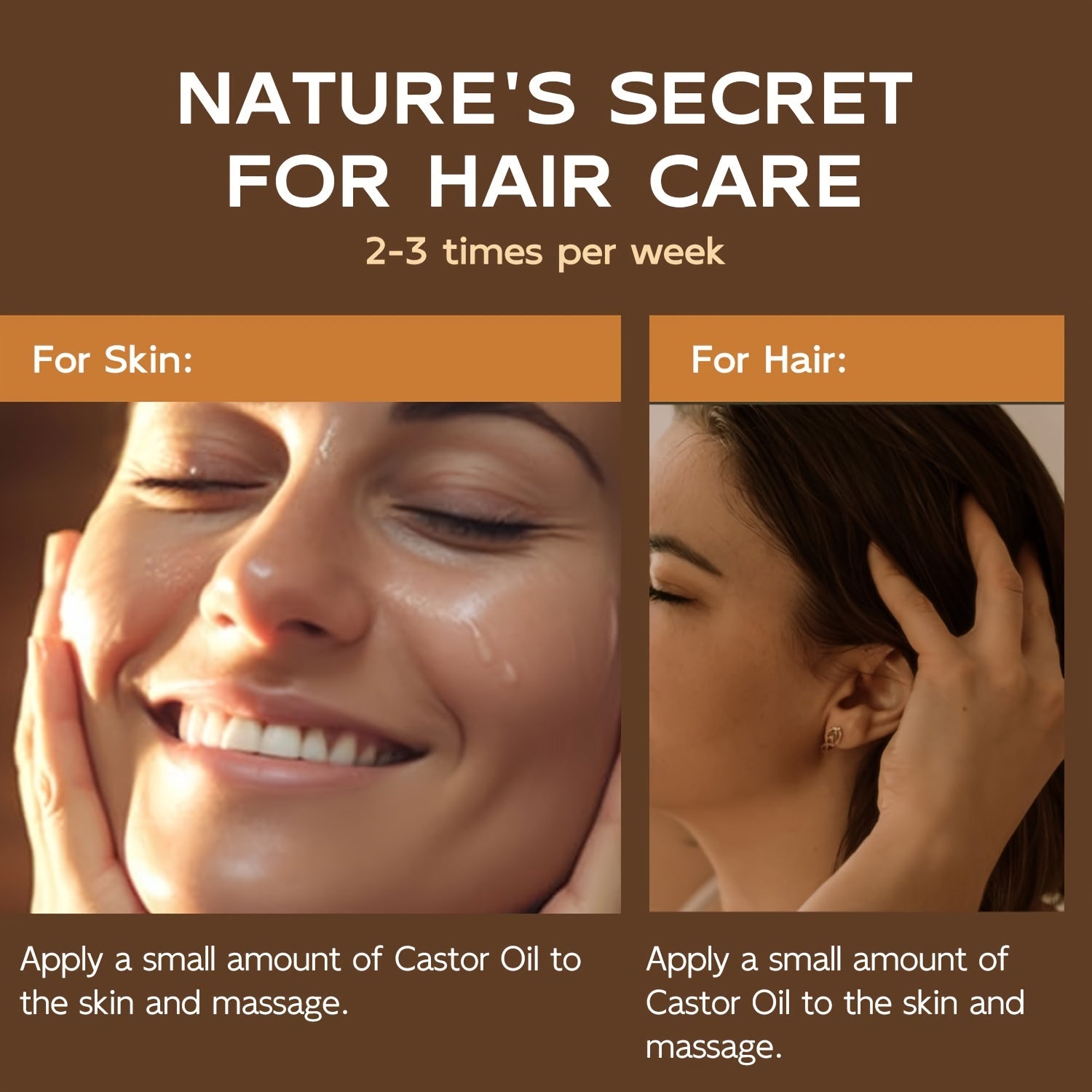 200ml Cold-Pressed Unrefined Castor Oil for Hair Eyelashes Eyebrows Skin