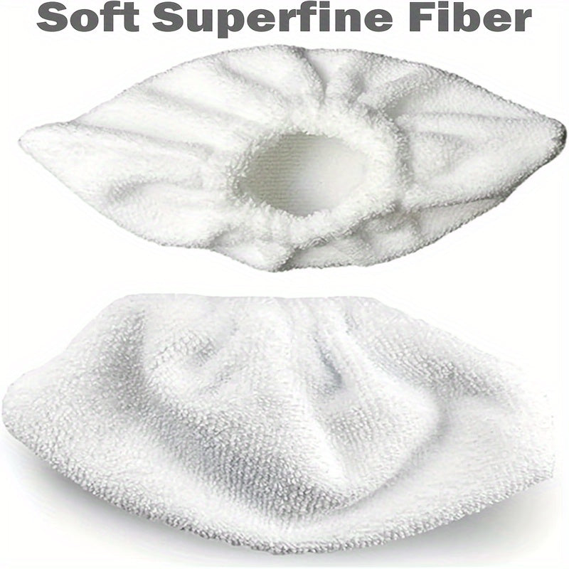 Set of 6 Microfiber Floor Cleaning Pads for Steam Cleaners, Reusable Covers