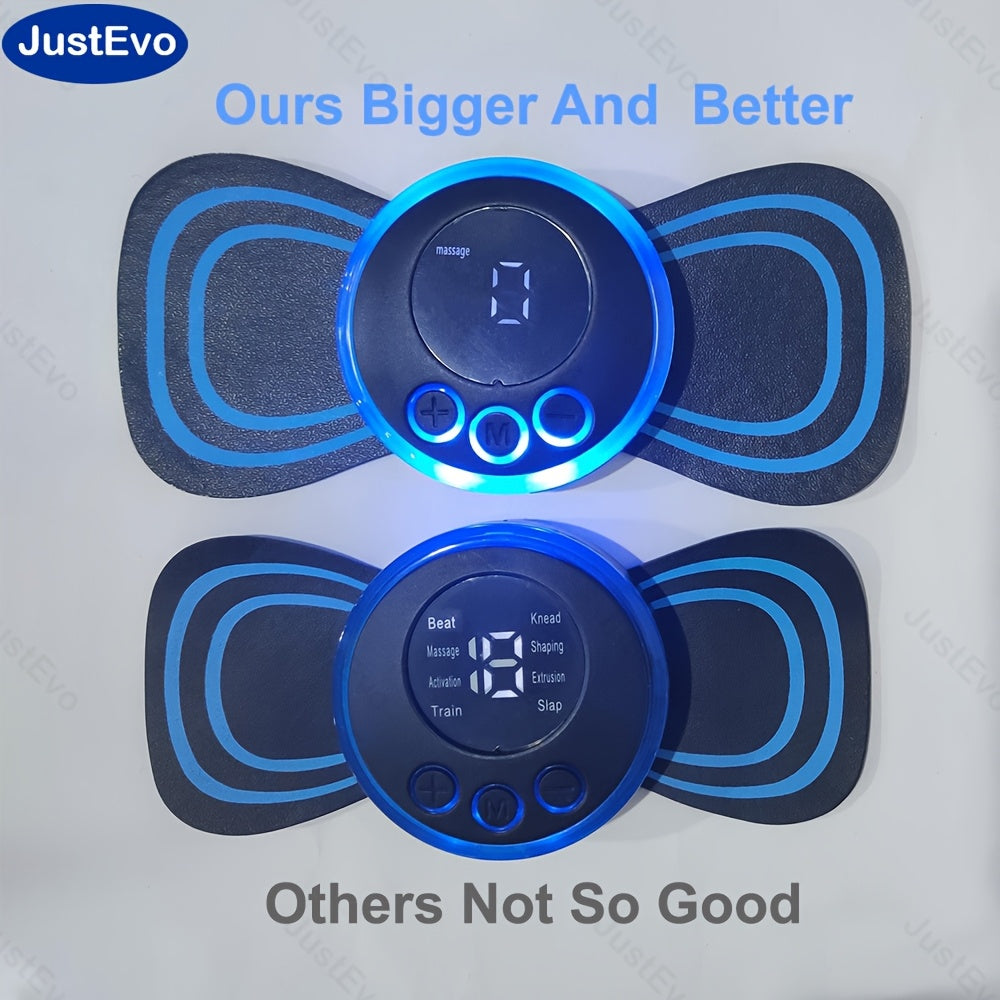 JustEvo EMS Relaxation massaji, portativ mini massaj va mini massaj plastinkasi fitnes ixlosmandlari uchun dam olish va sog'liqni yaxshilashni izlayotganlar uchun ideal.