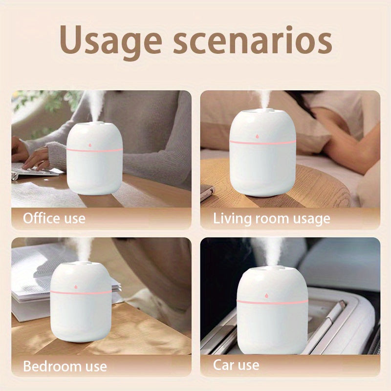 USB Powered Humidifier with Night Light for Bedroom and Office