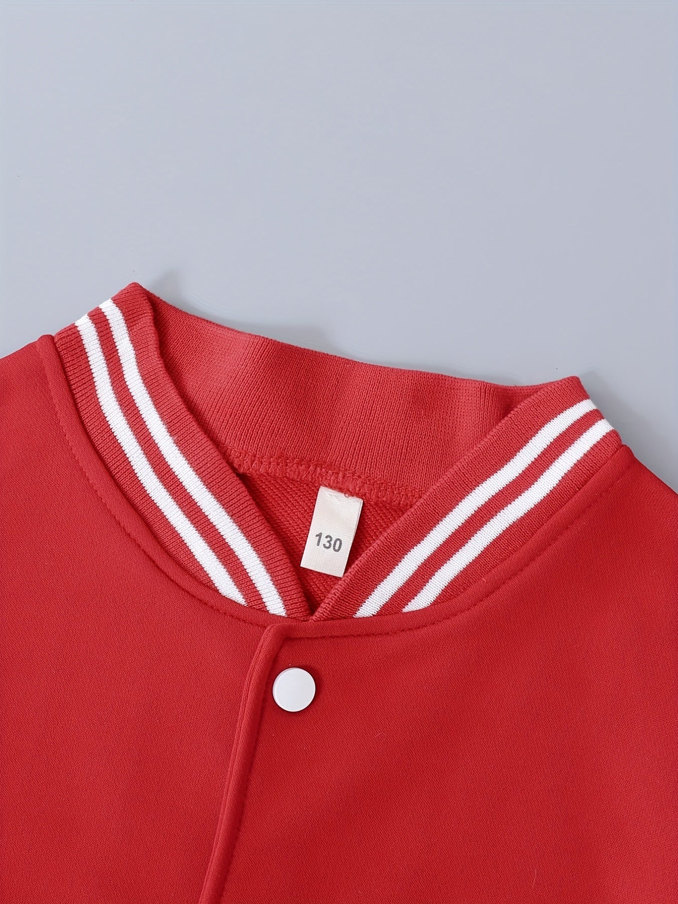 Boys' Polyester Baseball Suit and Pants Set Solid Color Spring Fall Casual