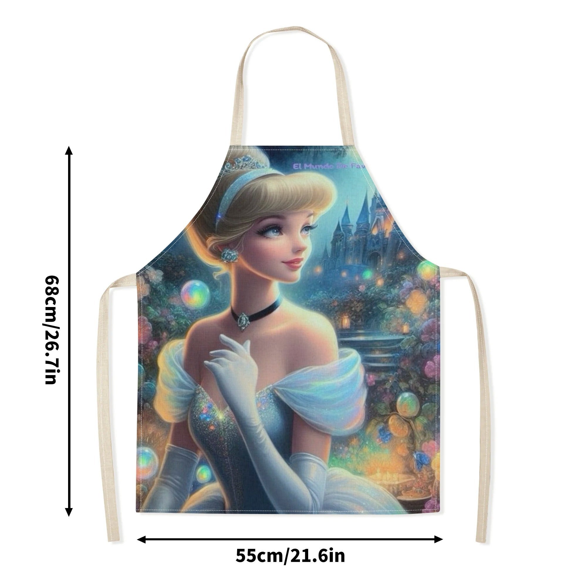 Waterproof Apron with Elsa Cartoon Design for Kitchen, Restaurant, and Home Use