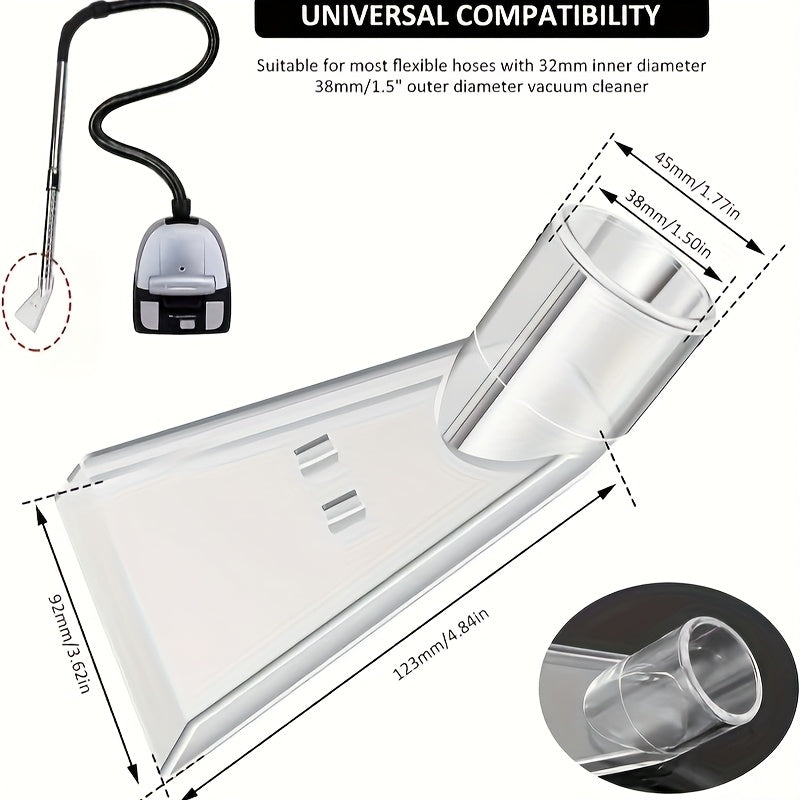 Vacuum Cleaner Nozzle Rotating Head Brush for Floors Carpets Furniture Upholstery Durable PE Material Easy Attach