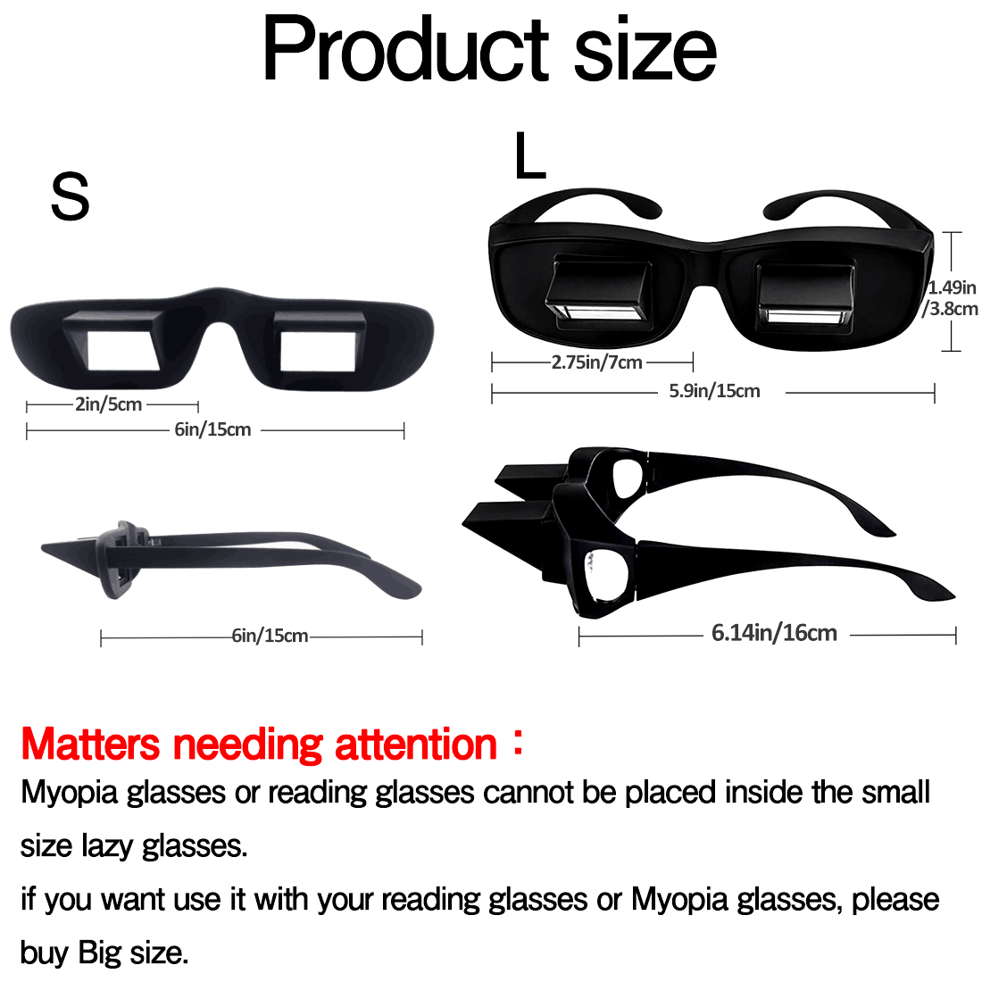 Prism Glasses for Reading and Watching in Horizontal Position Relaxing Reading Aid