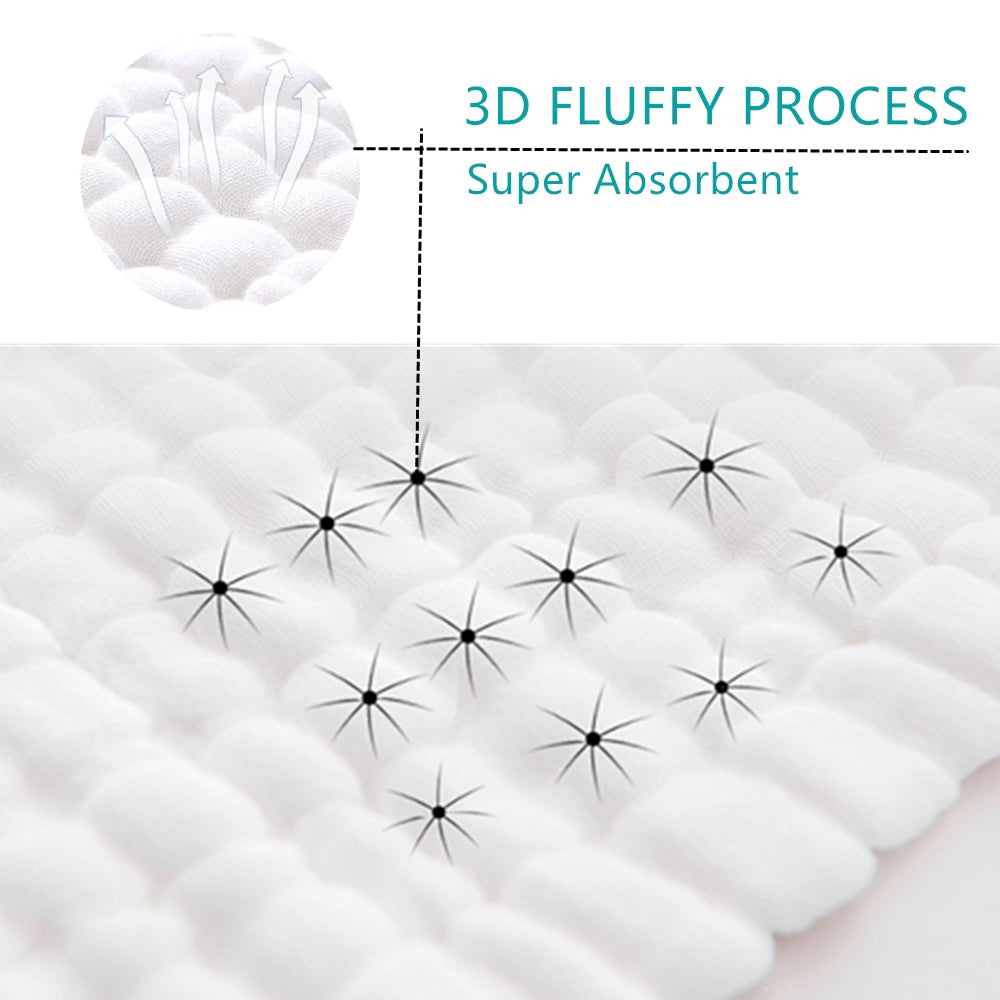 6 Pack Muslin Baby Burp Cloths Large Absorbent Cotton Bibs Gender Neutral