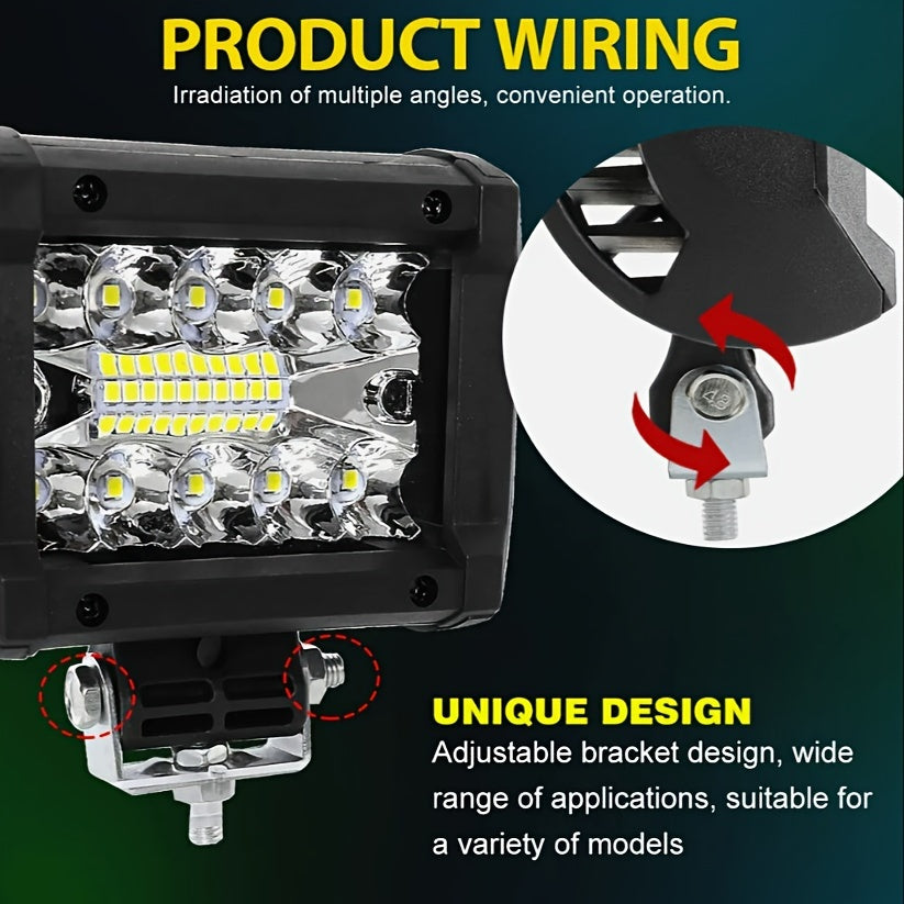 Набор из 2 светодиодных световых панелей 4 дюйма для транспортных средств, внедорожников UTV ATV пикапов