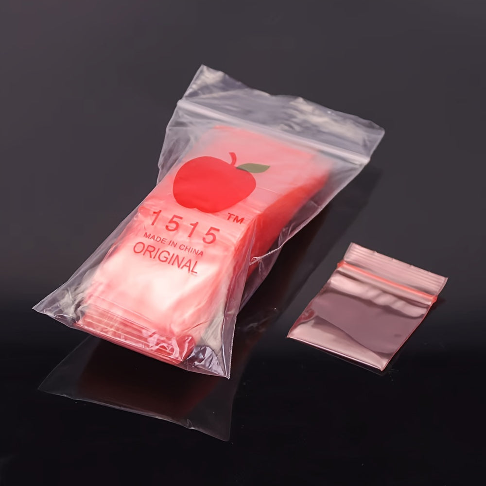 100 штук маленьких многоразовых самозапирающихся мешков для хранения 4x4.5см для ключей, таблеток