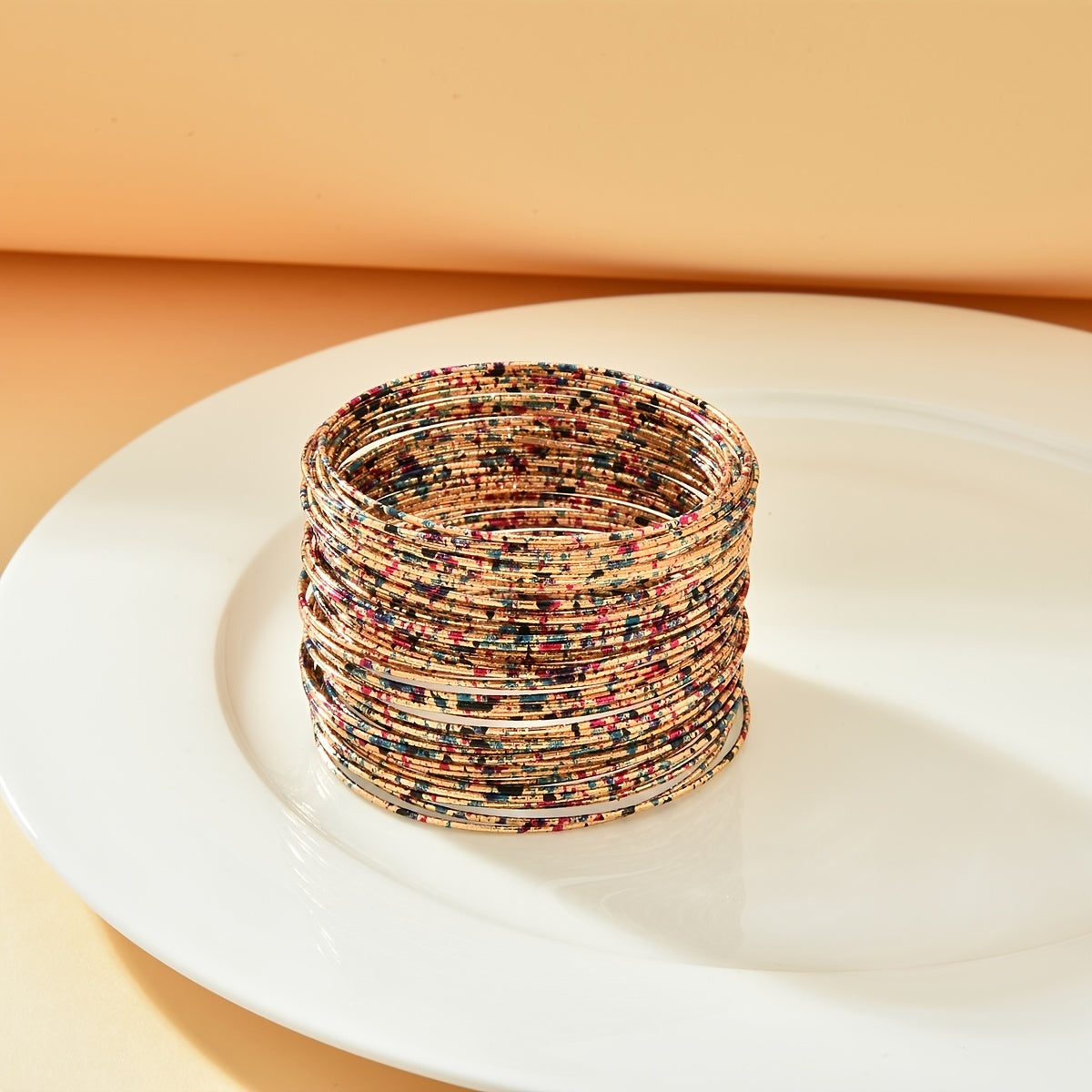 Beaded Bracelet Set 60 Pieces Boho Style Alloy Jewelry for Women and Girls