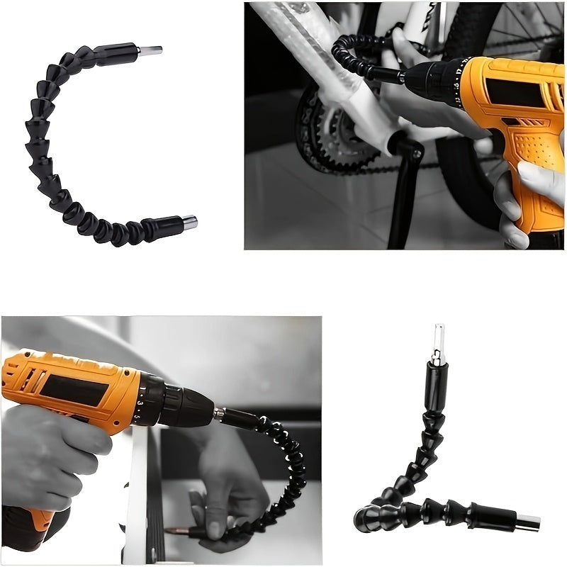 Universal Drill Bit Extension Cable and Screwdriver Bit Holder Kit Steel Black Red