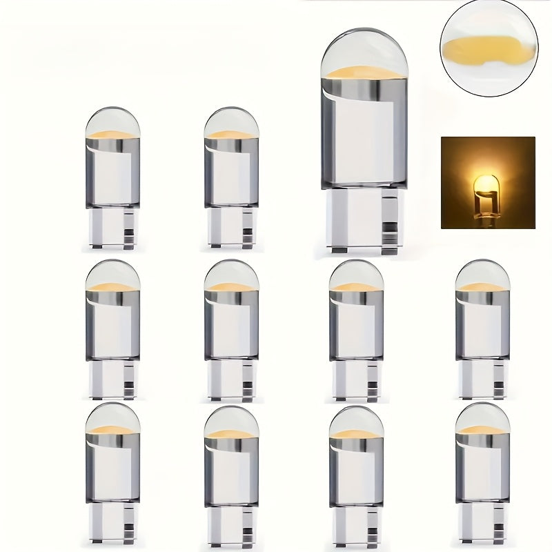 12V W5W LED shisha chiroqlari 6000K oq nur uchun avtomobil ichki qismi, 10-20 ta paket