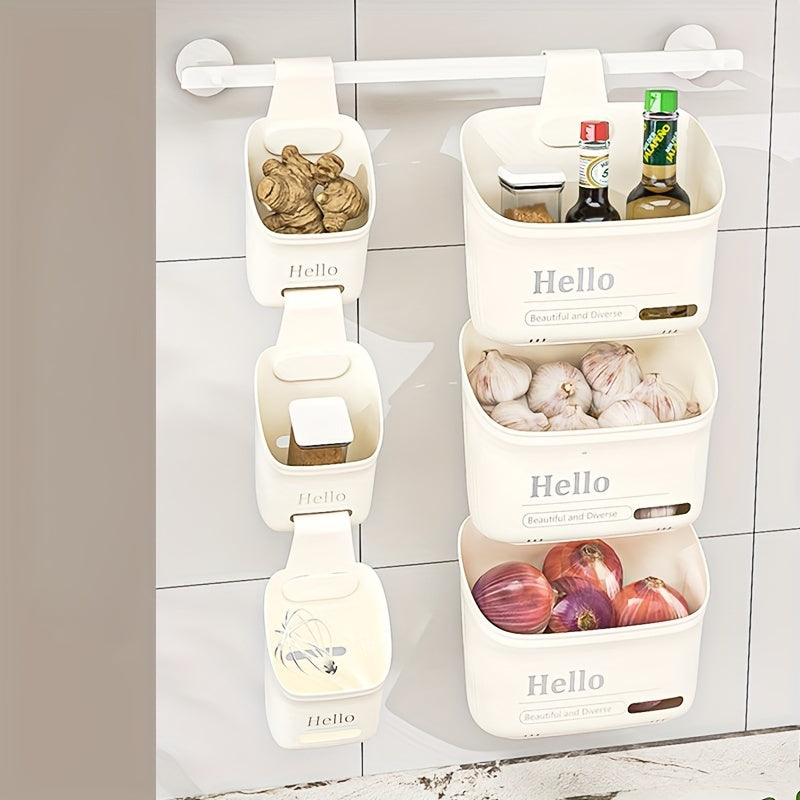 Multi-Purpose Plastic Storage Basket for Kitchen Bathroom and Home Use