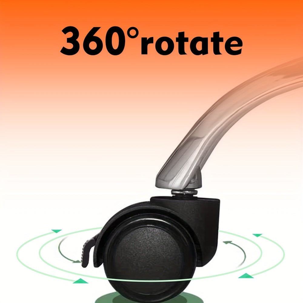 2 yoki 4 dona qora naylon ofis va o'yin kreslolarining oyoq rulolari, qulflash tormoz bilan