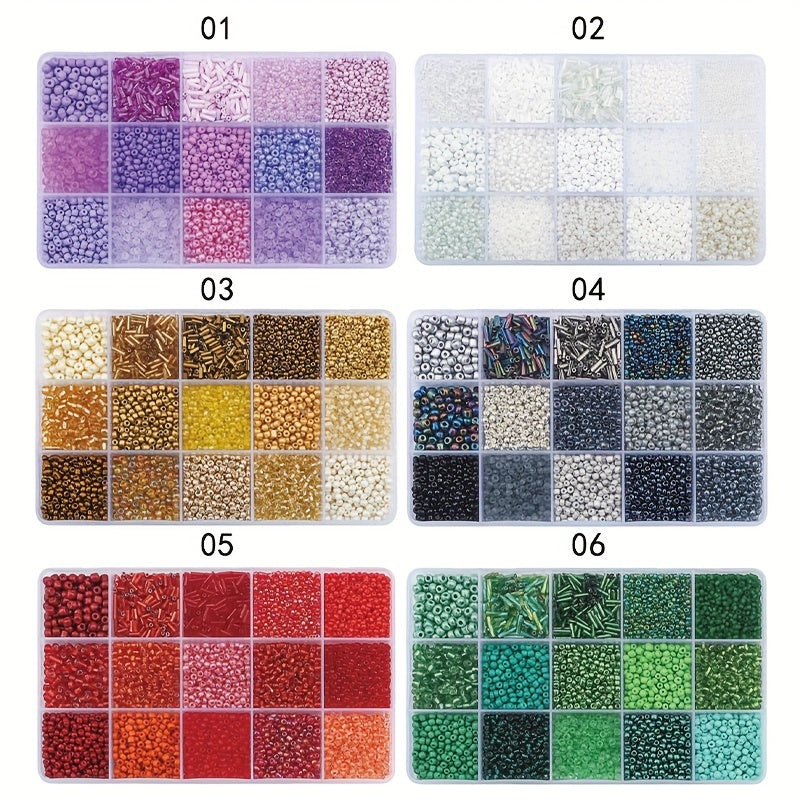 15 Solid Color Bead Grid Set for Jewelry Making for Necklaces Bracelets and Keychains