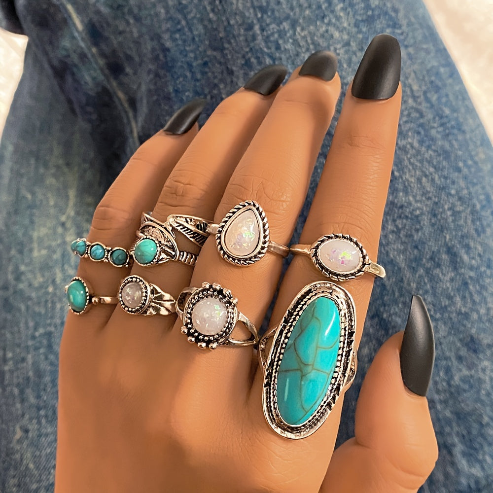 39-Piece Bohemian Stacked Rings for Women Retro Fashion Jewelry