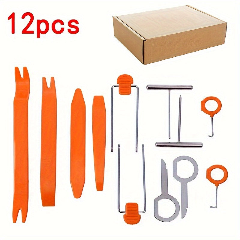 12-Piece Auto Dismantle Tool Kit Car Radio Door Panel Trim Pry Set