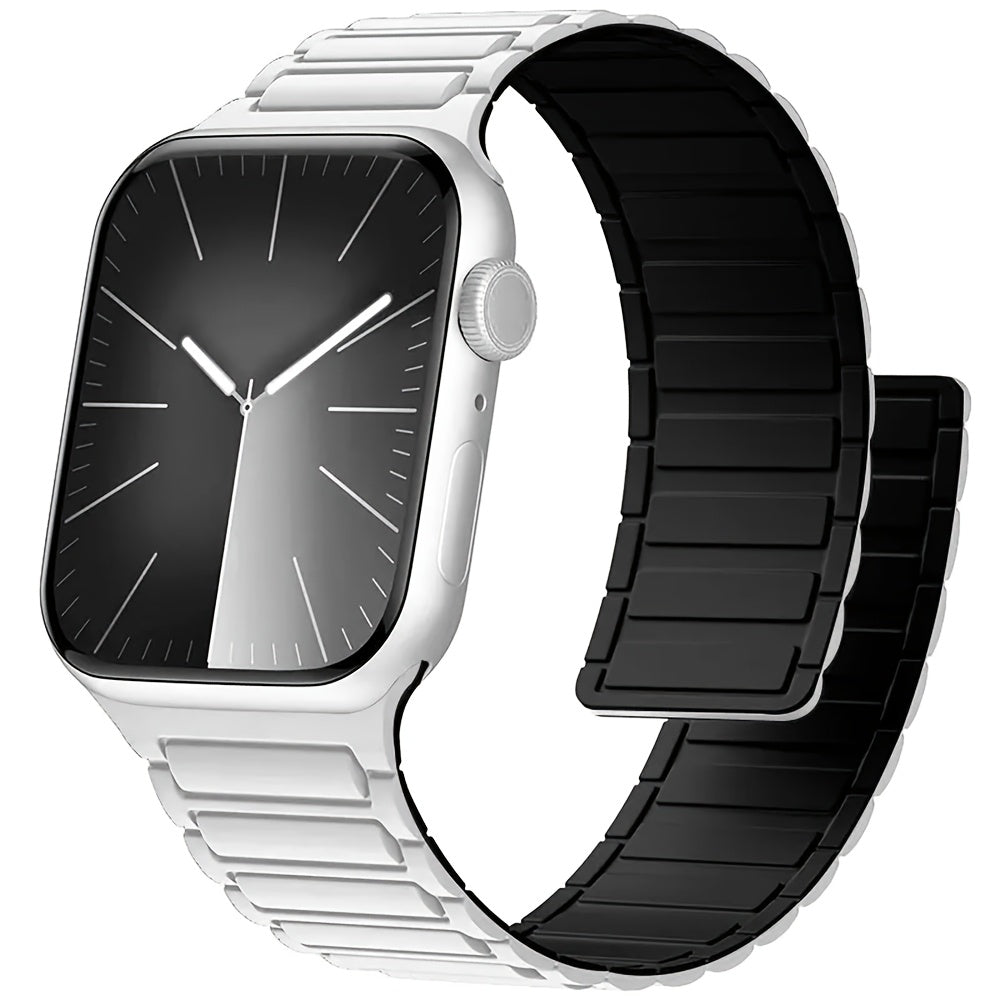 Silicone Magnetic Sport Band for Apple Watch Compatible with Series 1-10 and 38mm-49mm Sizes