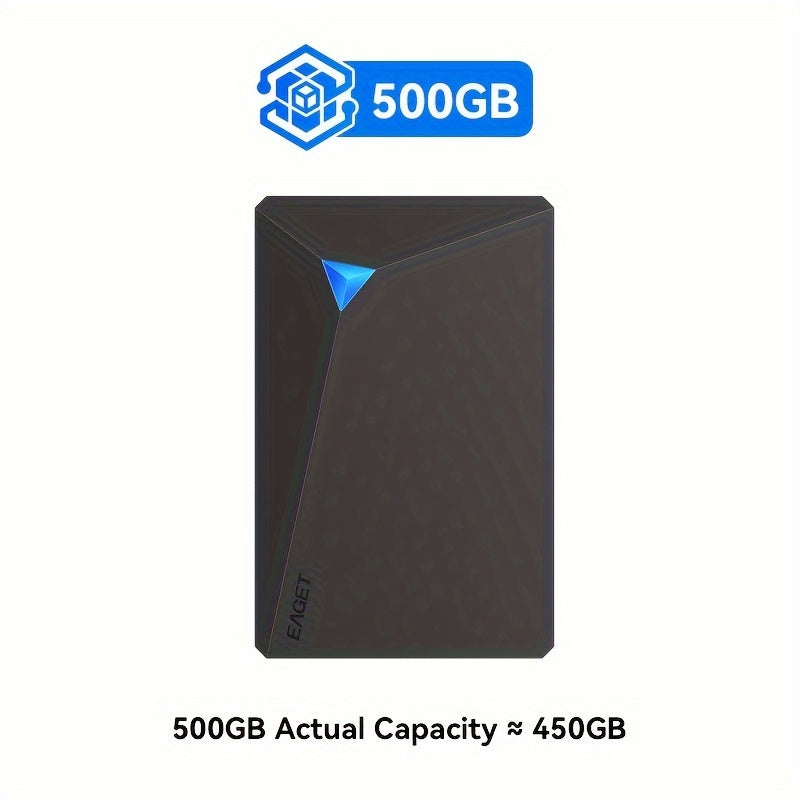 EAGET USB 3.0 Tashqi Qattiq Disk - O'yinlar va media saqlash uchun yuqori sig'imli mexanik HDD, bir nechta o'lchamlarda mavjud.