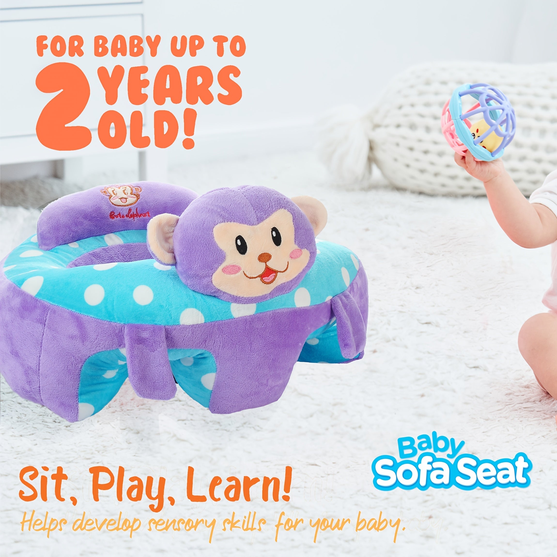 Детский полуватный диванчик, детское сиденье для пола, поддержка для сидения детей, портативная мягкая подушка для детей, чтобы сидеть и учиться.