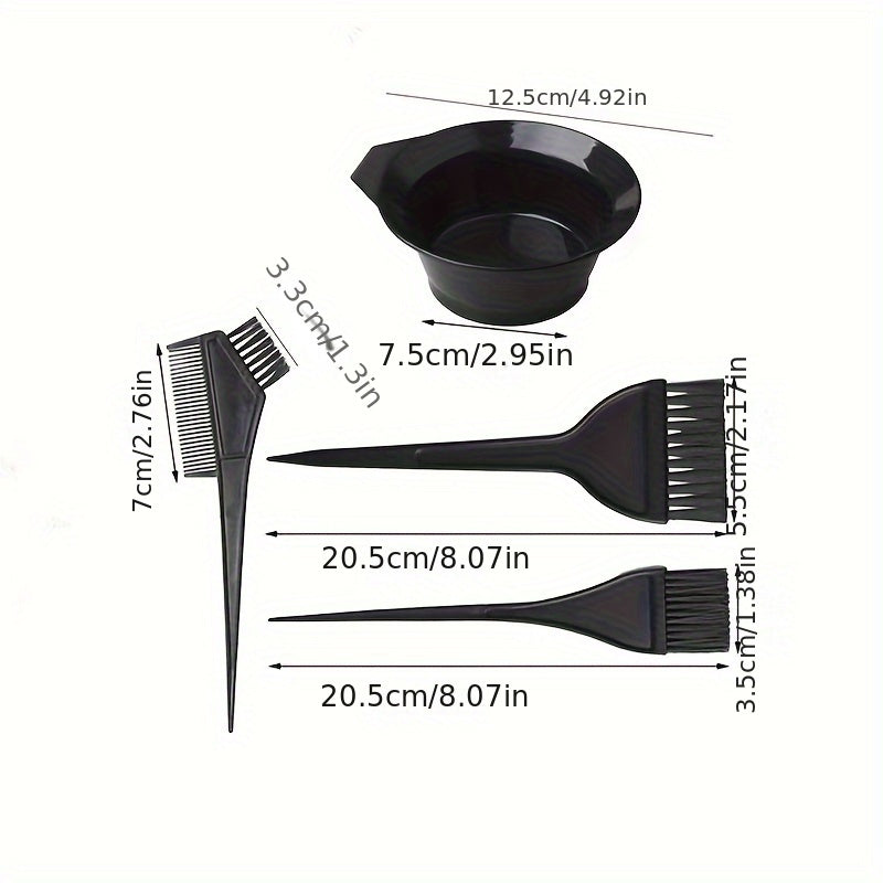 Hair Dyeing Tools Set for Salon Use Mixing Bowl Dyeing Brush Coloring Brush Double-Sided Brush