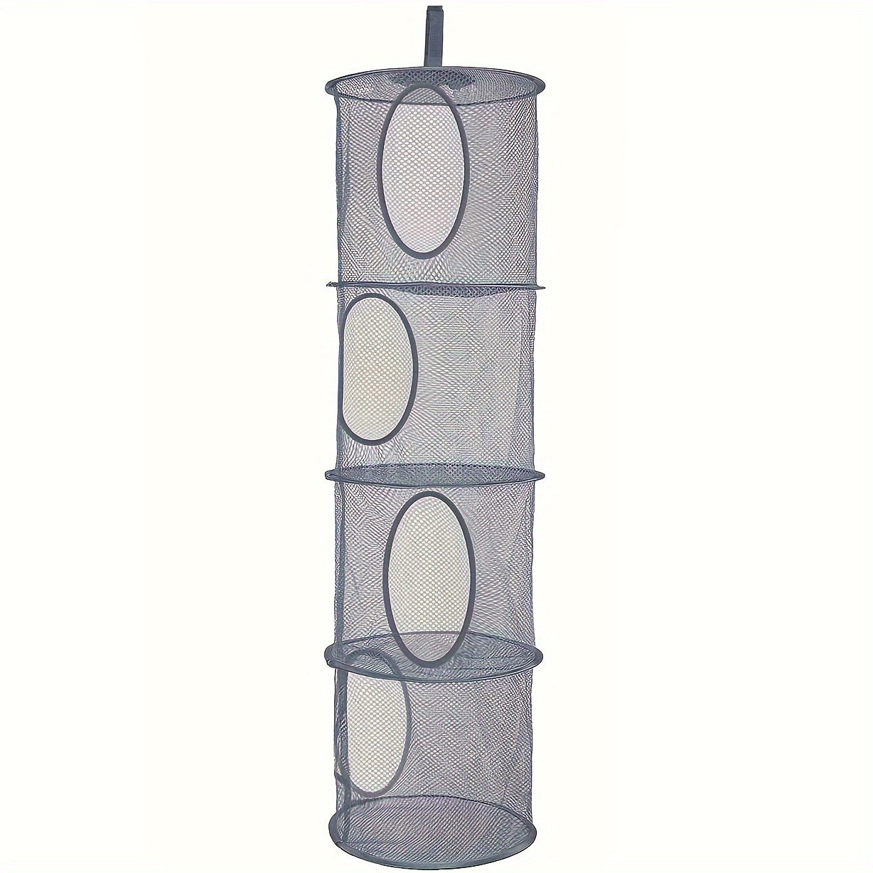 Дышащий сетчатый органайзер для хранения с 4 ярусами для мягких игрушек, перчаток, шляп и носок | Подвесная корзина с складной сушилкой для детской и спальни | Идеальный подарок для Рождества, Дня святого Валентина и дней рождения