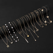 Conjunto de collar de 11 piezas con corazón y perlas falsas para mujeres, para combinar y regalar