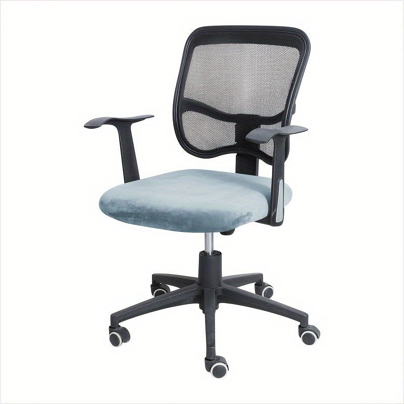 Funda de silla de terciopelo Silvery Fox con elástico y cinturón de atadura para hogar, oficina, hotel