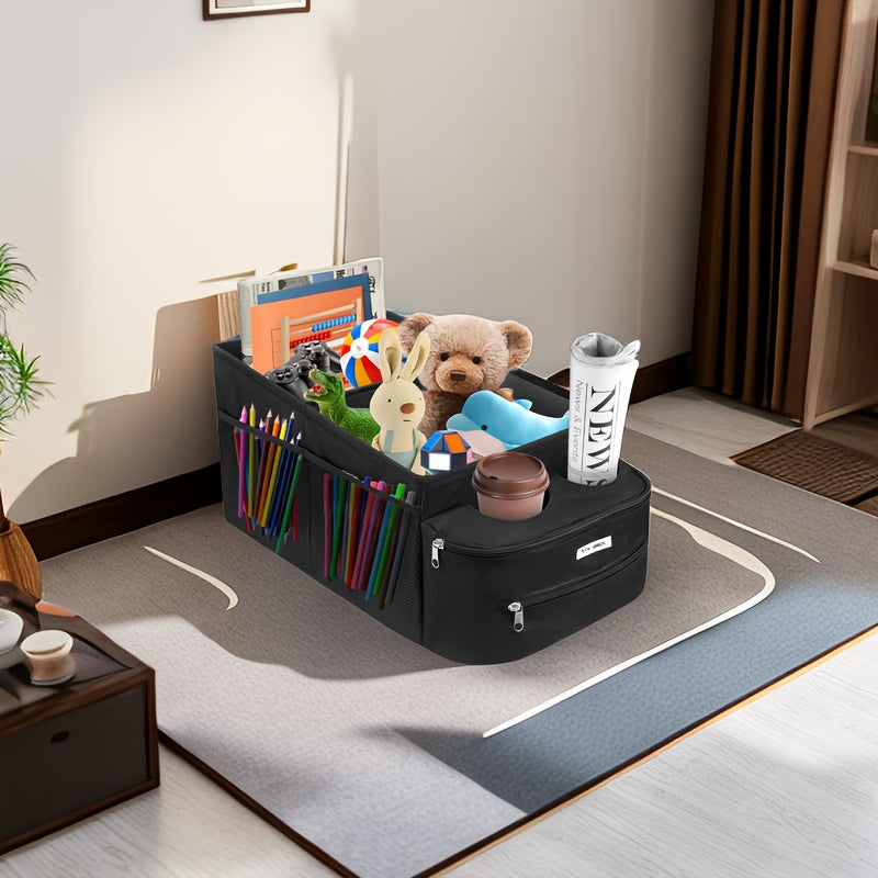 Органайзер для сиденья пассажирского автомобиля, складная коробка для хранения с чашками и отделениями