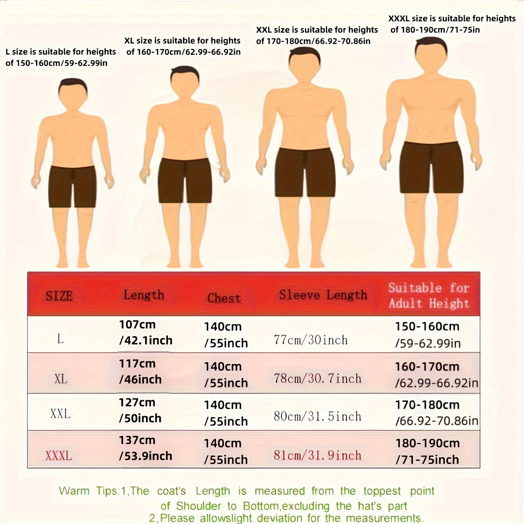 Black EVA Waterproof Raincoat for Outdoor Activities Long Hooded Jacket for Cycling Hiking Fishing