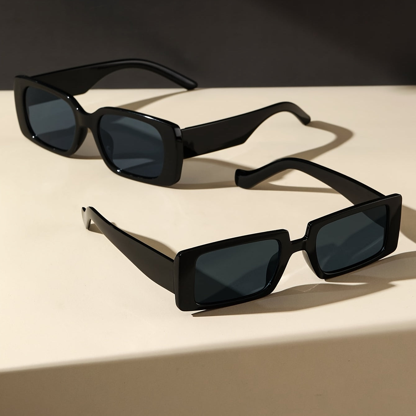 Men's Square Glasses with PC Frame and Clear Lenses for Casual and Travel Use