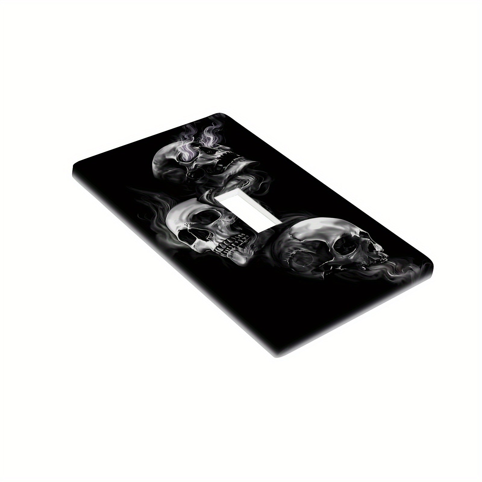 Decoración de pared con calavera negra para cocina, baño, sala de estar, arte de pared decorativo, instalación fácil