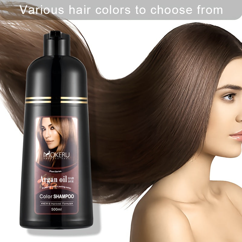 3-in-1 Argan Oil Hair Dye for Gray Coverage Unisex Paste