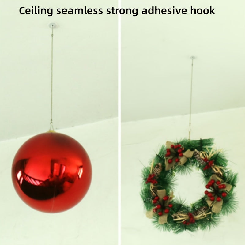 Small Plastic Ceiling Hooks 2cm Self-Adhesive for Hanging Decorations Pack of 20 50 100
