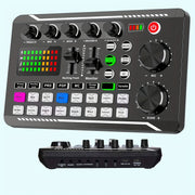 Live Sound Card Audio Mixer with USB Charging Battery Indicator for Karaoke Video Conferencing