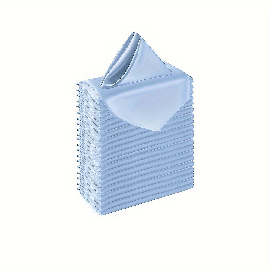 12/24 Polyester Satin Napkins 43.18x43.18 cm Square for Restaurants Weddings Banquets