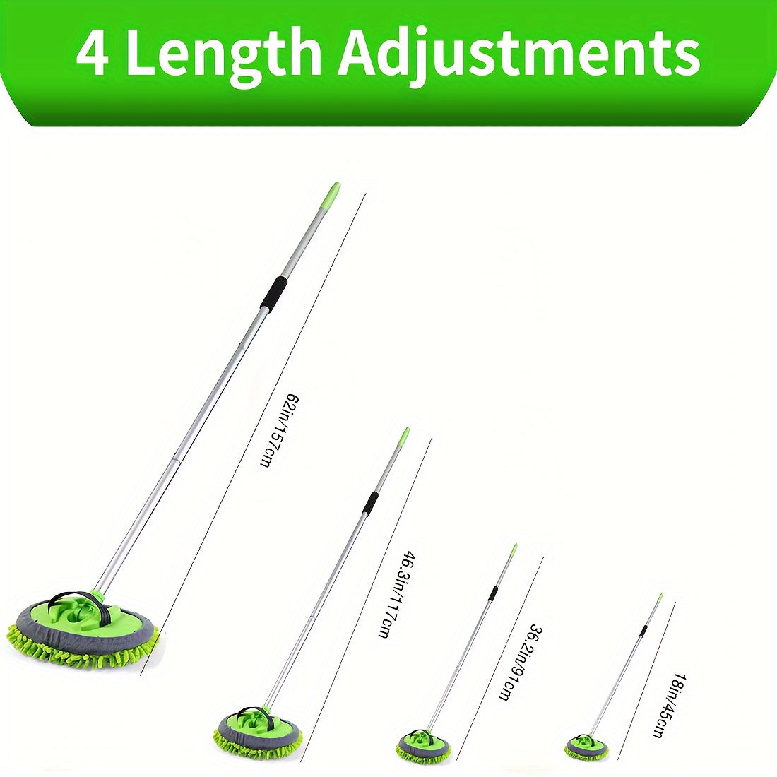 Uzun tutqichli avtomobil yuvish cho'tkasi to'plami, mikroto'lqinli, chizilmasdan tozalash to'plami avtomobillar va qayiq uchun