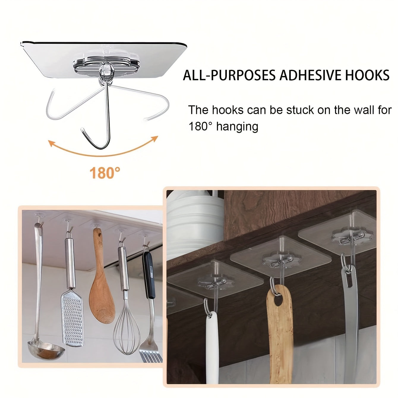 Adhesive Hooks for Hanging Frames and Tiles No Drilling Wall Mounts
