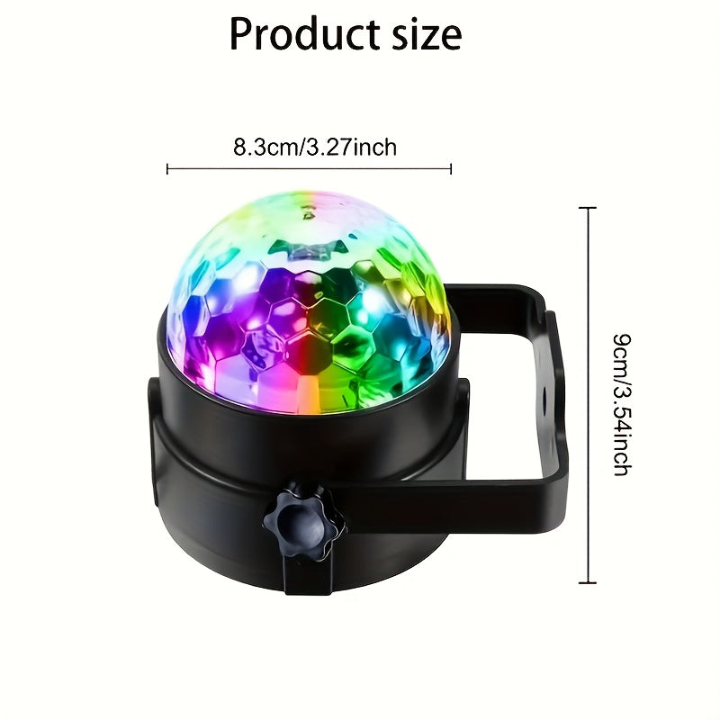 Crystal Magic Sphere Disco Ball Light Projector USB Indoor Outdoor Strobe Party Wedding Birthday