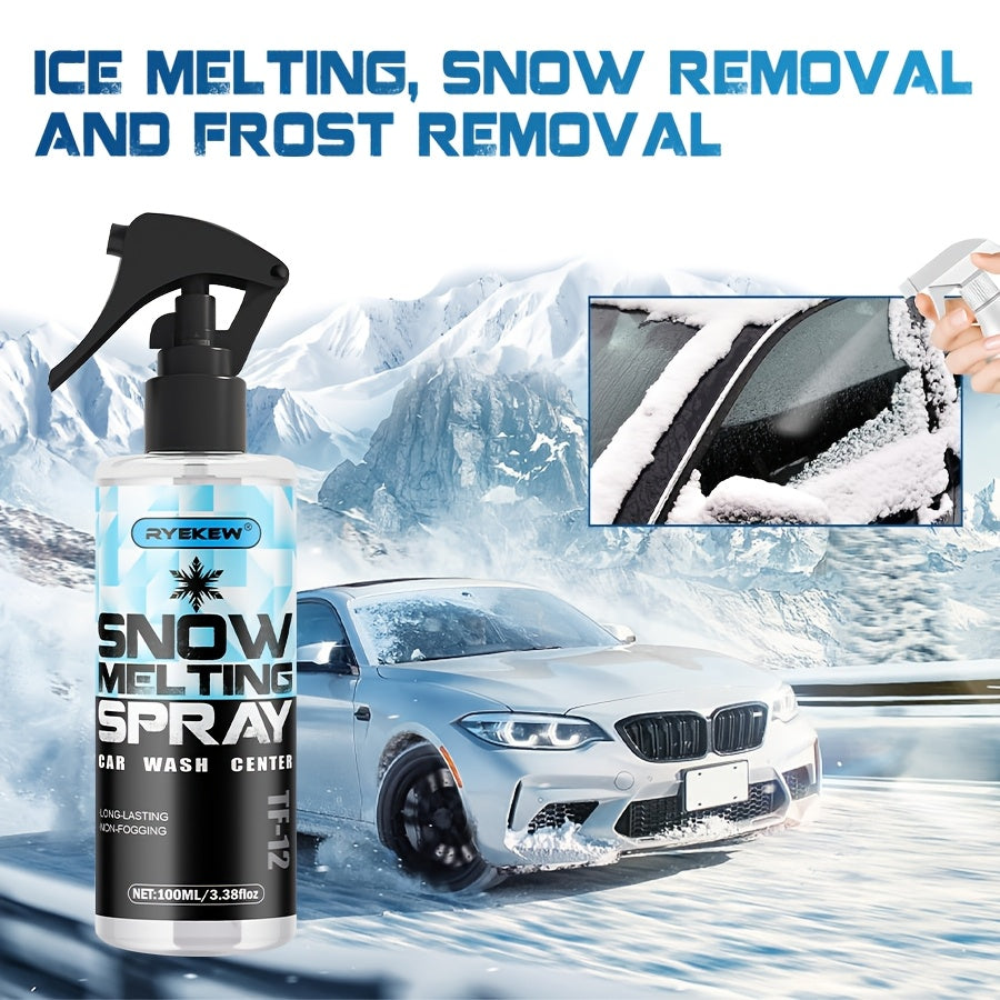 Ice Melting Spray for Cars and Glass Anti-Freeze Snow Removal 1 Bottle