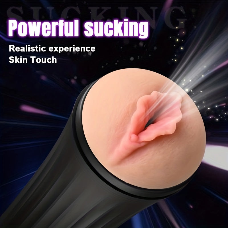 Male TPE Masturbator with 3D Textured Vagina, Portable, Realistic