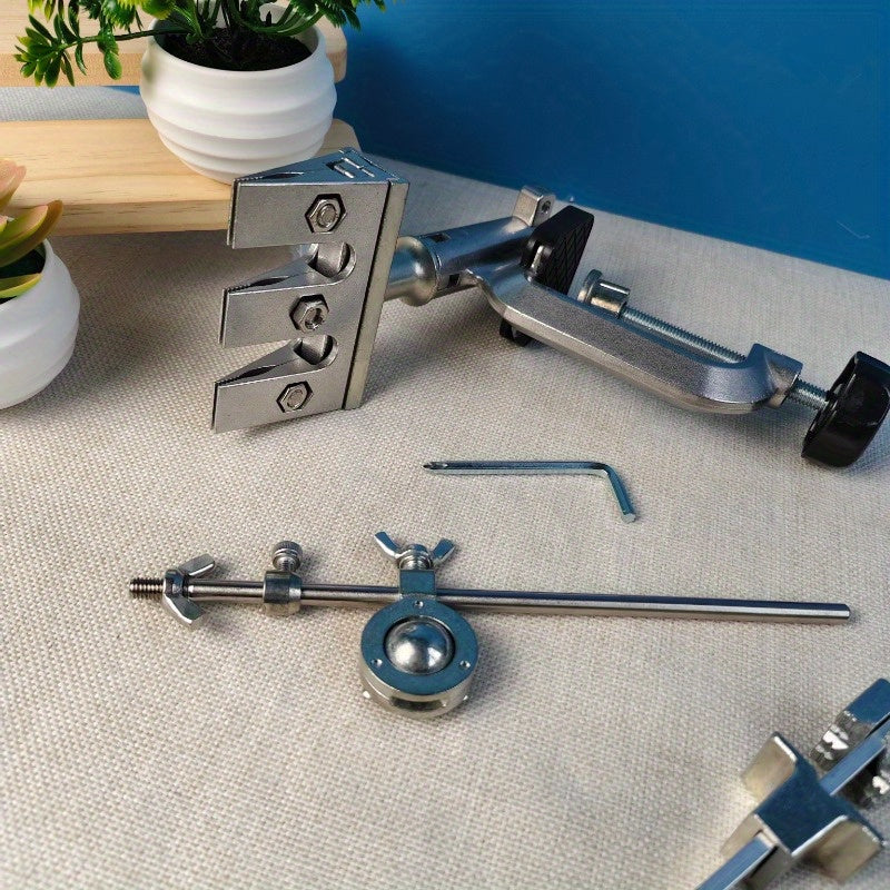 2025 Professional Precision Sharpening Tool with 360° Rotating Flip Fixed Angle system, Adjustable Handle, Multiple Rods. Durable construction. Ideal for kitchen sharpening.