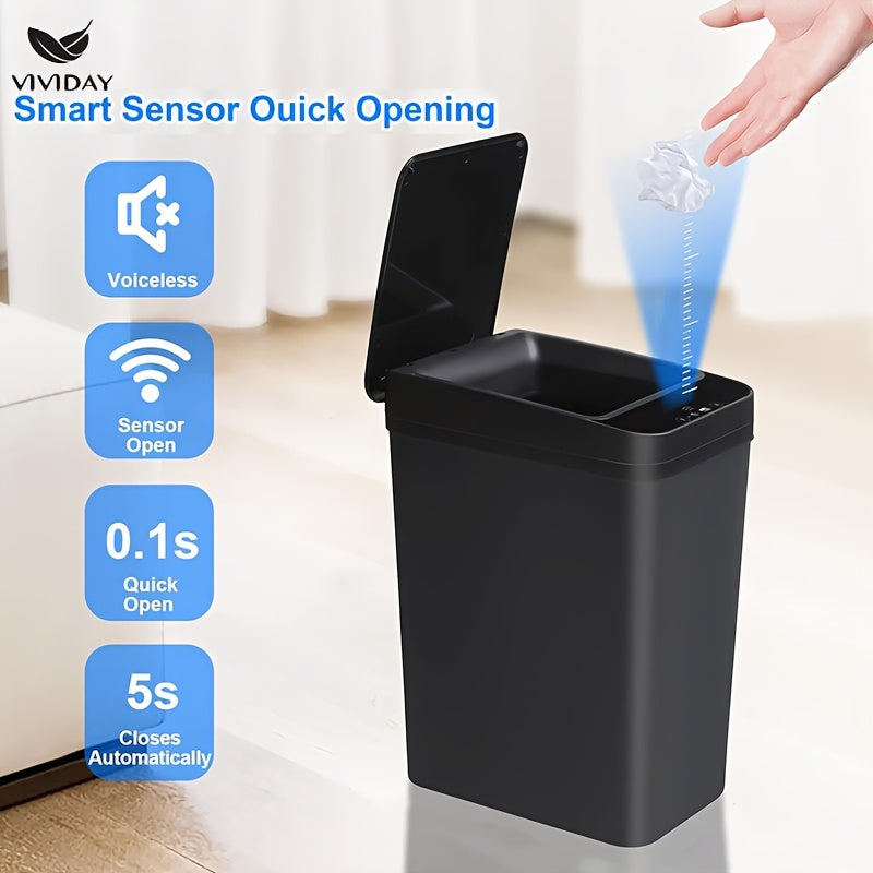 Интеллектуальный автоматический мусорный бак на 10 л для домашнего использования с сенсором бесконтактной крышки