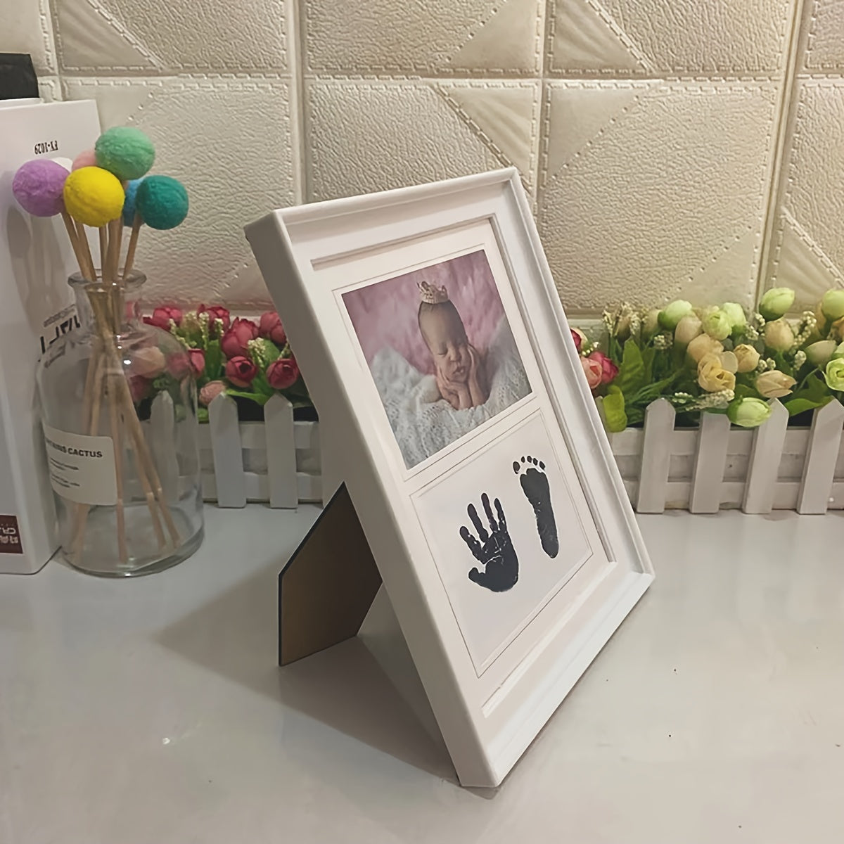 Baby Memory Frame for Hand and Footprints DIY PVC Photo Album Keepsake