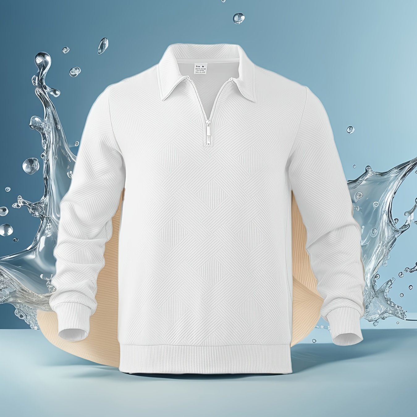 Мужской зиппер-свитшот с длинным рукавом, осень-зима, американский стиль, геометрический узор