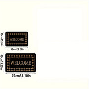 Plaid Monogram Doormat Slip-Resistant Entryway Rug for Foyer Laundry Room