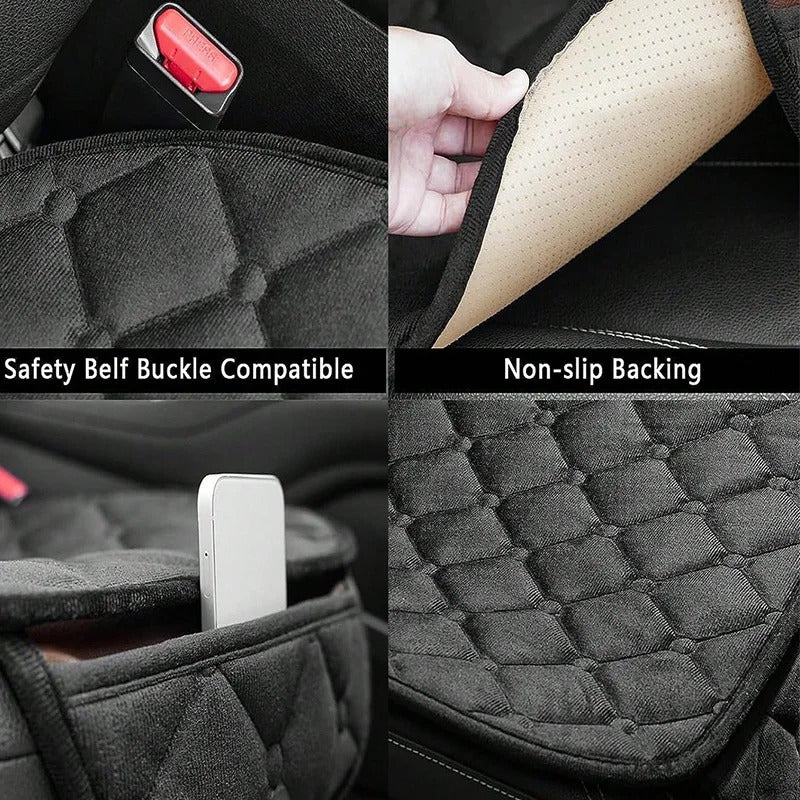 Plush Car Seat Covers Universal Fit for Sedans Trucks SUVs Non-Slip Base